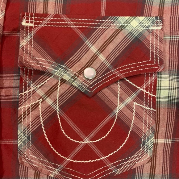 True religion western style plaid button down - Picture 8 of 11